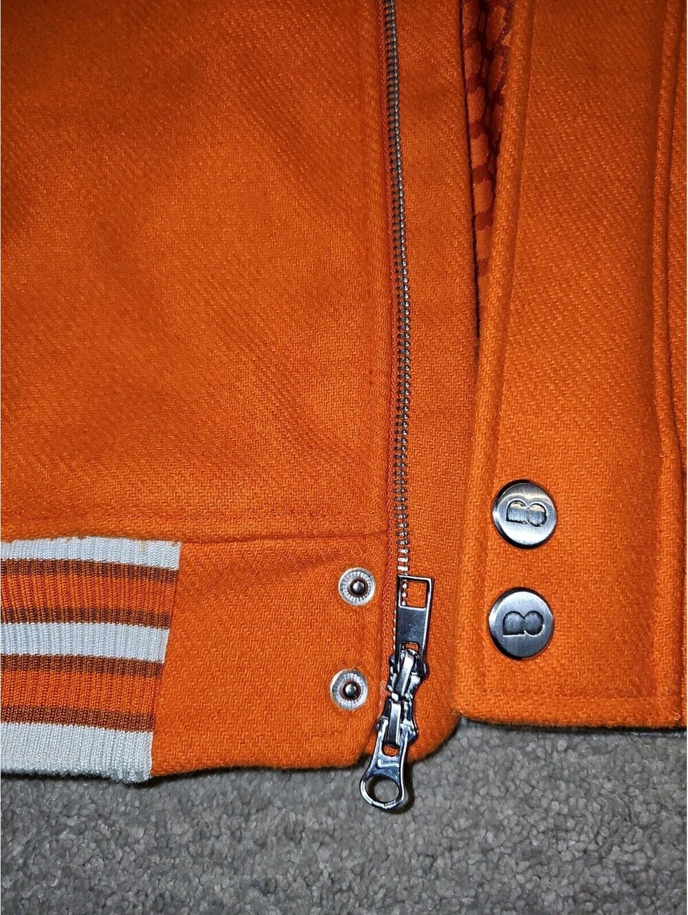 NEW Nike Naomi Osaka Full Zip Varsity Wool Jacket Orange Size Medium HV2058-893 - Picture 8 of 9